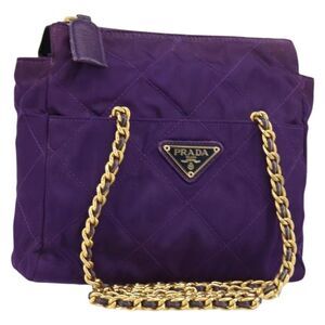 Prada Re-Edition 1995 Chain Tote Quilted Re-Nylon Purple Nylon Shoulder Bag Bag